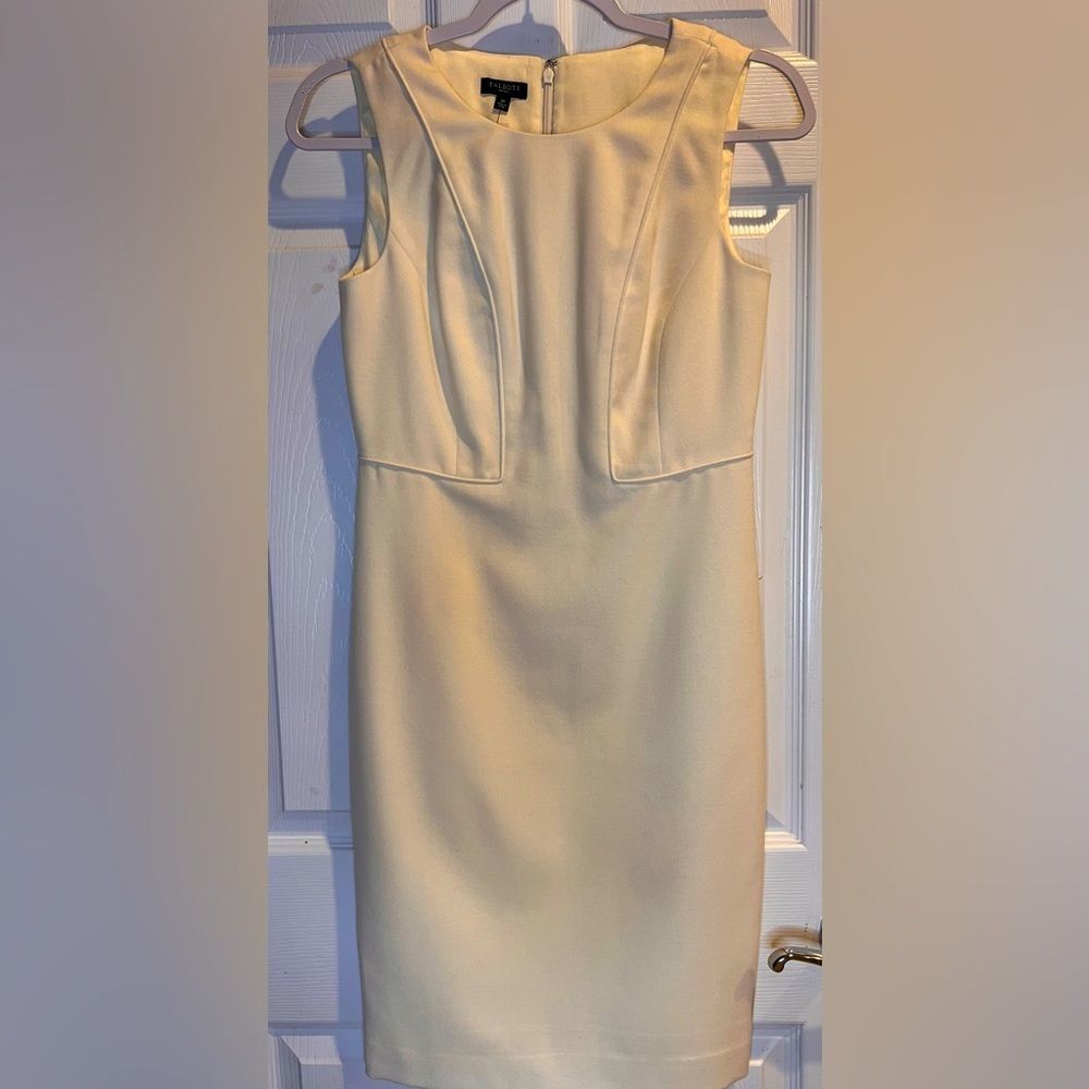 Talbots NWT Ivory Sheath Lined Dress Size 2P